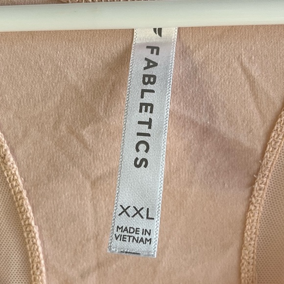 FABLETICS light pink racerback mesh trim workout tank top - Picture 2 of 4